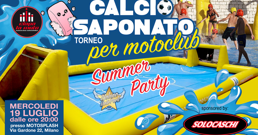 Calcio saponato per Motoclub, mercoledì da Ciapa la Moto