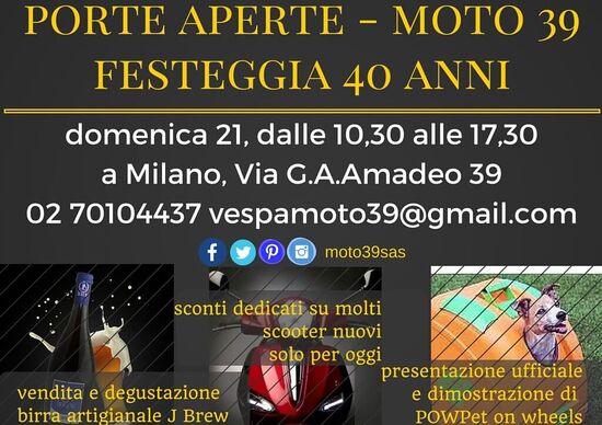 Moto39 festeggia i 40 anni con un porte aperte! Moto39 festeggia i 40 anni con un porte aperte!