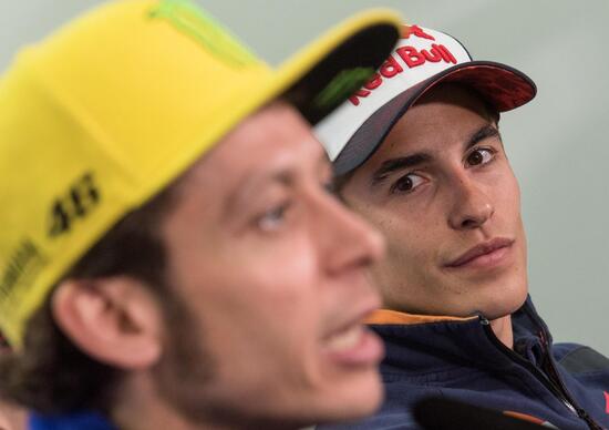 MotoGP, Qatar 2016. Rossi-Marquez: gelo totale! MotoGP, Qatar 2016. Rossi-Marquez: gelo totale!