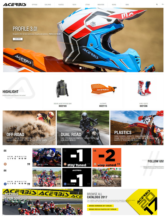 È on-line il nuovo sito di Acerbis È on-line il nuovo sito di Acerbis